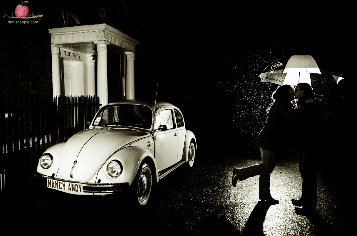 Raindrops and a beetle